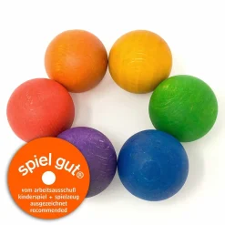 Grapat Open Ended Play^Houten Regenboog ballen 6-delig 16-126