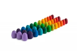 Grapat Open Ended Play^Mandala Regenboog Eitjes Houten Speelset 21-223