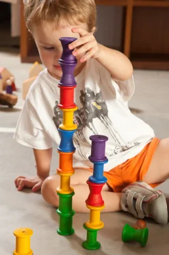 Grapat Open Ended Play^Spools Houten Klosjes 18-delig 15-103