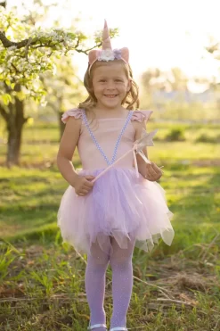 Great Pretenders Verkleedkleding^Shimmer Unicorn Jurk & Diadeem Pink size 5-6