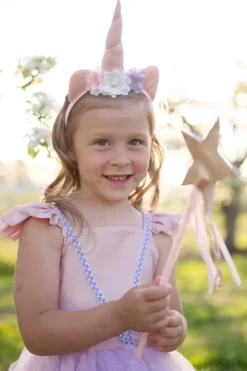 Great Pretenders Verkleedkleding^Shimmer Unicorn Jurk & Diadeem Pink size 5-6