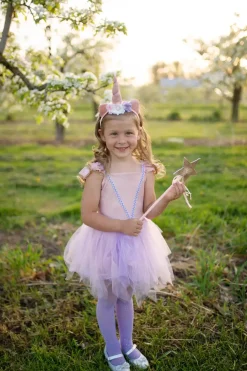 Great Pretenders Verkleedkleding^Shimmer Unicorn Jurk & Diadeem Pink size 5-6