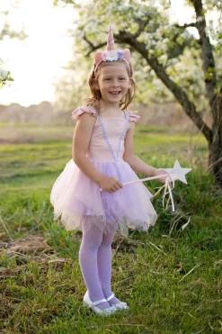 Great Pretenders Verkleedkleding^Shimmer Unicorn Jurk & Diadeem Pink size 5-6