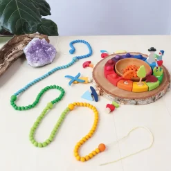 Grimm's Open Ended Play^Houten Gekleurde Kralen set 480-delig 10270