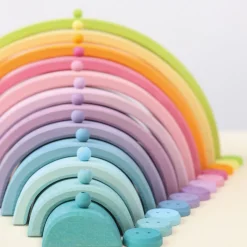 Grimm's Open Ended Play^Houten Pastel Kralen set 120-delig 10259