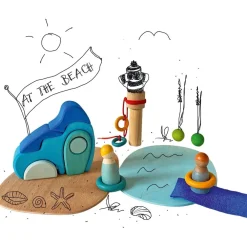 Grimm's Open Ended Play^Houten Speelwereld Bij het Water 07601