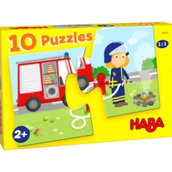 Haba Legpuzzels^10 Puzzels Hulpvoertuigen 2pcs