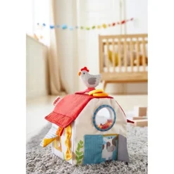 Haba Babyspeelgoed|Knuffelspeelgoed^Speelkubus Stoffen Boerderij