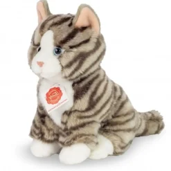 Hermann Teddy Hermann Teddy Collection^Knuffel Kat Grijs Getijgerd Zittend