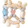 Hess Babyspeelgoed^Grijpfiguur Rammelaar Rond Natuurlijk Blauw/Roze