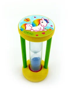 Hess Kleine Cadeautjes|Kleine Cadeaus^Tandenpoetsklok Eenhoorn Hout