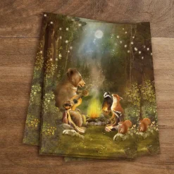 Iris Esther Wenskaarten^Postkaart Campfire Song