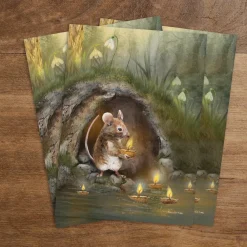 Iris Esther Wenskaarten^Postkaart Candlemouse