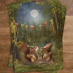 Iris Esther Wenskaarten^Postkaart Full Moon Party