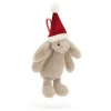 Jellycat Kerst^Knuffel Bashful Christmas Bunny Decoration