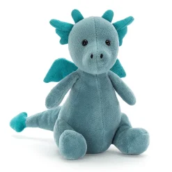 Jellycat Little Legs^Knuffel Draak Little Puff Sapphire