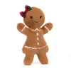 Jellycat Kerst^Knuffel Jolly Gingerbread Ruby Original