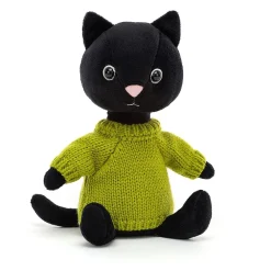 Jellycat Dressed To Impress^Knuffel Kat Kniten Kitten Lime