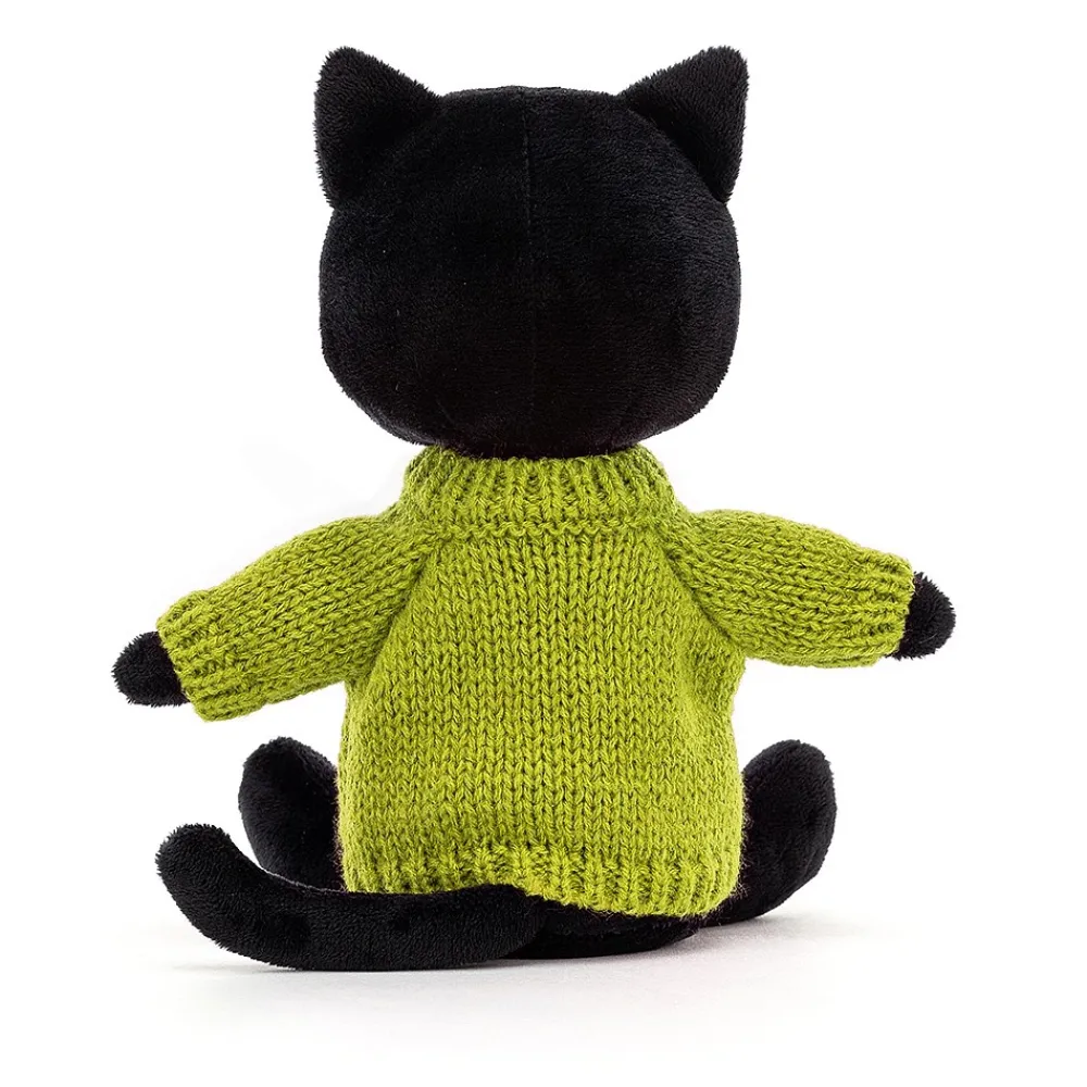 Jellycat Dressed To Impress^Knuffel Kat Kniten Kitten Lime