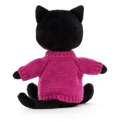 Jellycat Dressed To Impress^Knuffel Kat Kniten Kitten Fuschia