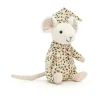 Jellycat Kerst^Knuffel Muis Merry Mouse Bedtime