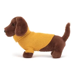 Jellycat Dressed To Impress^Knuffel Sweater Sausage Dog Yellow