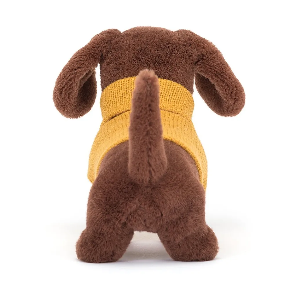 Jellycat Dressed To Impress^Knuffel Sweater Sausage Dog Yellow