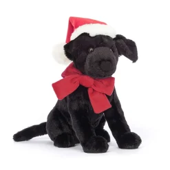 Jellycat Kerst^Knuffel Winter Warmer Pippa Black Labrador