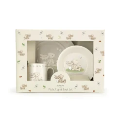 Jellycat Kinderservies^Servies Set Bashful Bunny Kom, Kopje en Bord