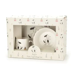 Jellycat Kinderservies^Servies Set Bashful Hond Kom, Kopje en Bord