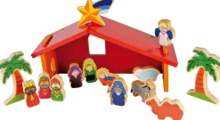 Small Foot Kerstcadeautjes^Kerststal Kribbe  14-delig Hout