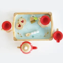 Le Toy Van Pretend Play / Rollenspel^Theeservies Inclusief Dienblad Hout