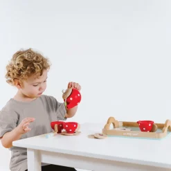Le Toy Van Pretend Play / Rollenspel^Theeservies Inclusief Dienblad Hout