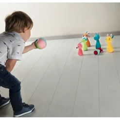 Lilliputiens Knuffelspeelgoed^Kegelspel Jungle met Knuffeldieren