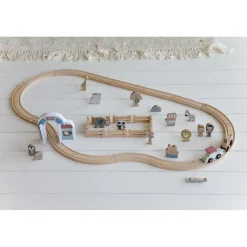 Little Dutch Treinen^Treinbaan Dieren Set Hout