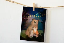 Lotte Drouen Wenskaarten^Ansichtkaart Knuffelende Dieren