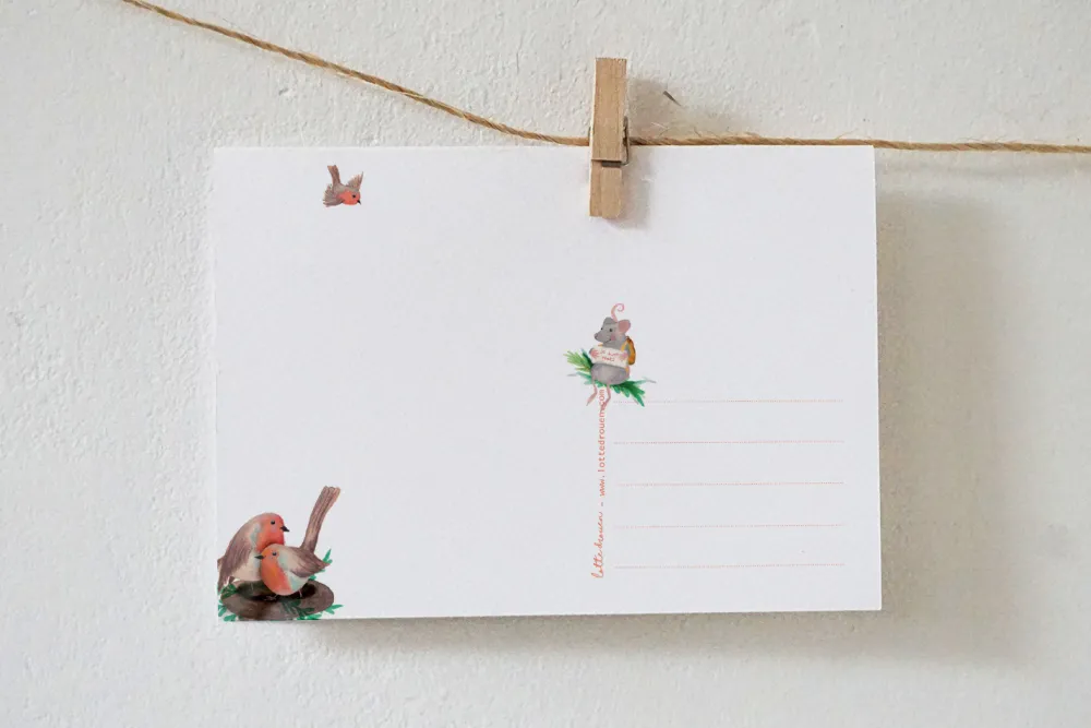 Lotte Drouen Wenskaarten^Ansichtkaart Je kunt het vogel!