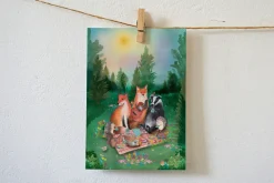 Lotte Drouen Wenskaarten^Ansichtkaart Picknick tussen de Bloemen