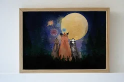 Lotte Drouen Decoratie^Poster Kleurrijke Nacht A3