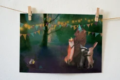 Lotte Drouen Wenskaarten^Wenskaart Dansende Dieren