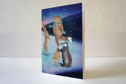 Lotte Drouen Wenskaarten^Wenskaart Schaatsen