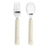 Lässig Kinderservies^Kinderbestek Set Vork en Lepel Nature