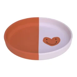 Lässig Kinderservies^Kinderbord Siliconen Happy Rascals Hart Lavendel