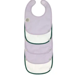 Lässig Kinderkleding^Slabbetjes Happy Rascals Hart Lavendel Set 5-delig