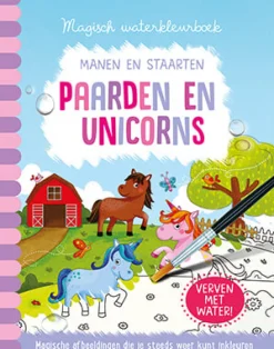 De Lantaarn Kleurboeken^Magisch waterkleurboek Paarden en Unicorns