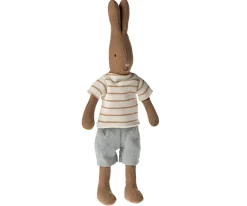 Maileg Konijnen & Hazen^Knuffel Konijn Size 1 Bruin Streepmotief