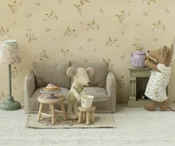 Maileg Poppenhuis^Poppenhuis Sofa Geruit 17cm