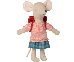 Maileg Muizen^Tricycle Mouse Grote Zus met Rugzak Rood