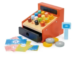 Mentari Pretend Play / Rollenspel^Kassa met Scanner Hout