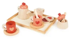 Mentari Pretend Play / Rollenspel^Theeset met Dienblad Hout